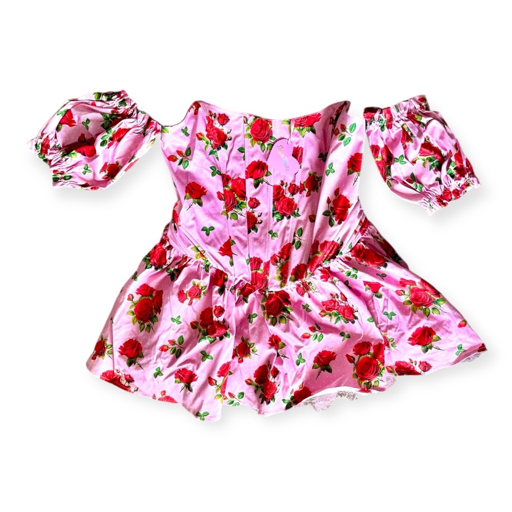 NWT Corset Floral Off-Shoulder Dress